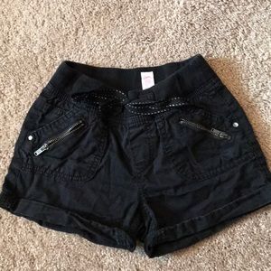 Justice black shorts, Size 8